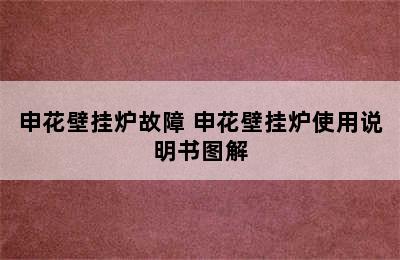 申花壁挂炉故障 申花壁挂炉使用说明书图解